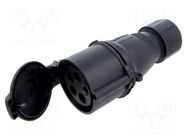 Connector: AC supply 3-phase; IP&S; 32A; 415V; plug; female; PIN: 5 AMPHENOL