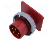Connector: AC supply 3-phase; socket; male; PIN: 5; 16A; 415V; IP&S AMPHENOL
