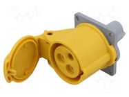 Connector: AC supply 3-phase; IP&S; 16A; 130VAC; socket; female AMPHENOL