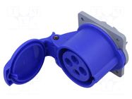 Connector: AC supply 3-phase; socket; female; 16A; 415VAC; IP&S AMPHENOL
