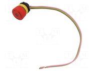 Switch: emergency stop; 22mm; Stabl.pos: 2; NC x2; red; LED; IP65 EAO