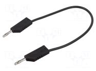 Test lead; 60VDC; 30VAC; 32A; Len: 250mm; black; Material: brass HIRSCHMANN T&M
