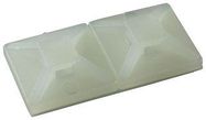 CABLE TIE MOUNT, WHITE, ADHESIVE, PK50