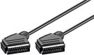 Scart Connection Cable, nickel-plated, ø 7 mm, 1.5 m, black - SCART male (21-pin) > SCART male (21-pin)