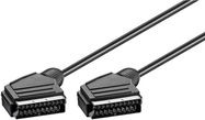 Scart Connection Cable, nickel-plated, ø  mm, 1.5 m, black - SCART male (21-pin) > SCART male (21-pin)