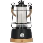 Rechargeable camping lamp CAL 1 with hemp rope and bamboo base (370 lm, IP44, burn time up to 75h, dimmable, adjustable light color)