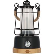 Rechargeable camping lamp CAL 1 with hemp rope and bamboo base (370 lm, IP44, burn time up to 75h, dimmable, adjustable light color)