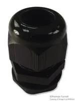 CABLE GLAND, PA, 18MM, M25, BLACK