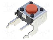 Microswitch TACT; SPST-NO; Pos: 2; 0.05A/24VDC; THT; none; 2.55N OMRON Electronic Components