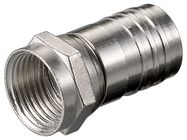 Crimp F Connector 8.0 mm - zinc crimp adapter with nickel contacts