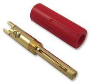 PLUG, 4MM, SPEAKER, RED/GOLD