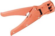 Crimping Pliers for Modular Plugs incl. Cable Cutter and Wire Stripper, red - for crimping 4-, 6- and 8-pin Western plugs type RJ10, RJ11, RJ12 and RJ45