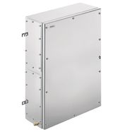 Ex metal housing, 508 x 762 x 200 mm, electropolished, Flange plate: Yes, Bottom, left, right, 4 hinges and M6 hex-head slotted screws SW10 Weidmuller