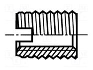 Threaded insert; A1 stainless steel; M5; BN 2708; L: 10mm BOSSARD