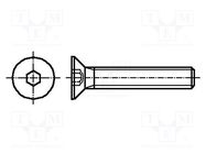 Screw; M5x8; 0.8; Head: countersunk; hex key; HEX 3mm; DIN 7991 BOSSARD