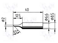 Tip; hoof; 2mm; for  soldering iron,for soldering station ERSA