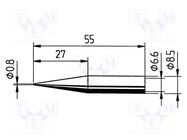 Tip; conical; 0.8mm ERSA