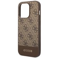Guess GUHCP14LG4GLBR iPhone 14 Pro 6.1&quot; brown/brown hard case 4G Stripe Collection, Guess