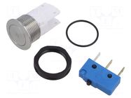 Switch: vandal resistant; Pos: 2; SPDT; 10A/250VAC; ON-(ON); MSM II SCHURTER