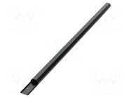 Closed cable trunkings; black; L: 1.1m; W: 50mm; H: 26mm; aluminium Goobay