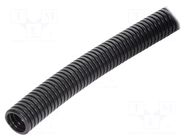 Protective tube; Size: 28; polyamide 12; black; HelaGuard; IP66 HELLERMANNTYTON