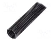 Protective tube; Size: 34; polyamide 12; black; HelaGuard; IP66 HELLERMANNTYTON