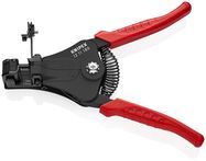 KNIPEX 12 11 180 Insulation Stripper with adapted blades with plastic grips black lacquered 180 mm
