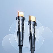 Joyroom Star-Cloud Series A3 USB-C / Lightning Cable 20W 1.2m with Smart Switch - Black, Joyroom