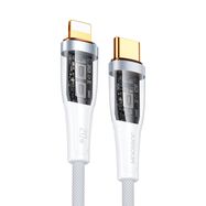 Joyroom Star-Cloud Series A3 USB-C / Lightning Cable 20W 1.2m with Smart Switch - White, Joyroom