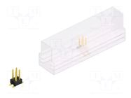 Connector: pin strips; pin header; male; PIN: 4; SMT; 3A; 250V; 2x2 FISCHER ELEKTRONIK