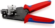 KNIPEX 12 12 02 Precision Insulation Stripper with adapted blades with multi-component handles burnished 195 mm