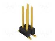 Connector: pin strips; pin header; male; PIN: 4; SMT; 3A; 250V; 2x2 FISCHER ELEKTRONIK
