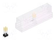 Connector: pin strips; pin header; male; PIN: 4; SMT; 3A; 250V; 2x2 FISCHER ELEKTRONIK