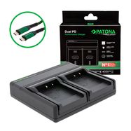  PATONA Premium Dual PD Performance charger for Fuji NP-50 incl. USB-C input/output, PATONA