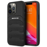 AMG AMHCP14XGSEBK iPhone 14 Pro Max 6,7 &quot;black / black hardcase Leather Debossed Lines, Mercedes