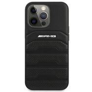 AMG AMHCP14XGSEBK iPhone 14 Pro Max 6,7 &quot;black / black hardcase Leather Debossed Lines, Mercedes