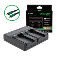  PATONA Premium Dual PD Performance charger for Fuji NP-80 incl. USB-C input/output, PATONA