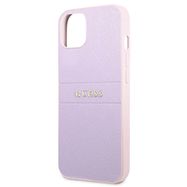 Guess GUHCP13SPSASBPU iPhone 13 mini 5,4 &quot;purple / purple Saffiano Hot Stamp &amp; Metal Logo, Guess