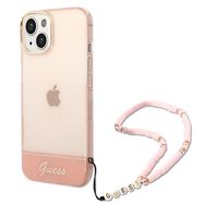 Guess GUHCP14MHGCOHP iPhone 14 Plus 6.7&quot; pink/pink hardcase Translucent Pearl Strap, Guess