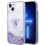 Guess Liquid Glitter Palm Collection case for iPhone 14 Plus 6.7&quot; - purple, Guess