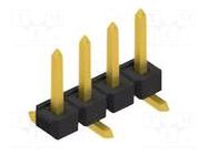 Connector: pin strips; pin header; male; PIN: 4; 3A; 250V; SMT; 1x4 FISCHER ELEKTRONIK
