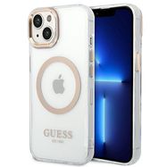 Guess GUHMP14SHTRMD iPhone 14 6.1 &quot;gold / gold hard case Metal Outline Magsafe, Guess