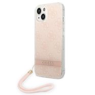 Guess GUOHCP14MH4STP iPhone 14 Plus 6.7 &quot;pink / pink hardcase 4G Print Strap, Guess