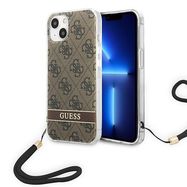 Guess GUOHCP14SH4STW iPhone 14 6.1 &quot;brown / brown hardcase 4G Print Strap, Guess