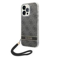 Guess GUOHCP14XH4STK iPhone 14 Pro Max 6.7&quot; black/black hardcase 4G Print Strap, Guess