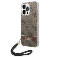 Guess GUOHCP14XH4STW iPhone 14 Pro Max 6.7 &quot;brown / brown hardcase 4G Print Strap, Guess