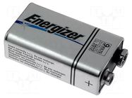 Battery: alkaline; 6F22; 9V; non-rechargeable; 1pcs; Max Plus ENERGIZER