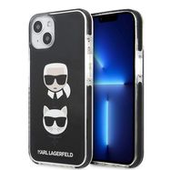 Karl Lagerfeld KLHCP13STPE2TK iPhone 13 mini 5,4 &quot;hardcase black / black Karl &amp; Choupette Head, Karl Lagerfeld