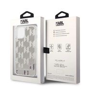 Karl Lagerfeld KLHCP14MLMNMS iPhone 14 Plus 6.7 &quot;hardcase silver / silver Liquid Glitter Monogram, Karl Lagerfeld