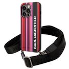 Karl Lagerfeld KLHCP14XSTSTP iPhone 14 Pro Max 6.7 &quot;hardcase pink / pink Color Stripes Strap, Karl Lagerfeld